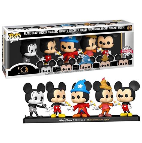 Funko Pop Walt Disney Archives Mickey Mouse 50th Anniversary 5 Pack