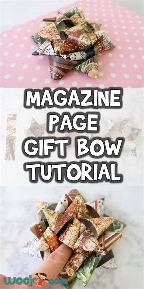 Recycled Magazine Page T Bow Tutorial Woo Jr Kids Activities