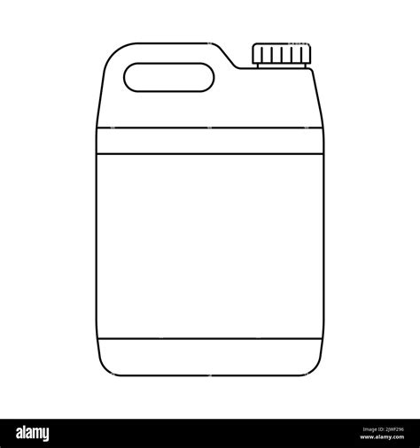 Canister Icon Fuel Tank Icon Black Linear Canister Icon Vector