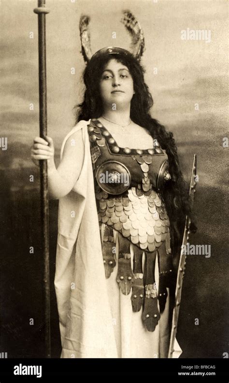 Fat Lady Opera Singer In Armor Stock Photo Alamy