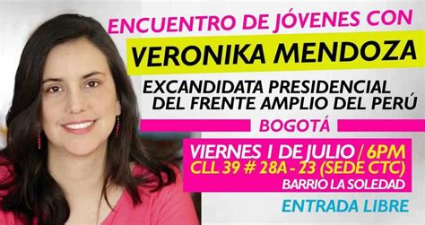 Verónika Mendoza Ya Está Trabajando Por El Perú Foros Perú