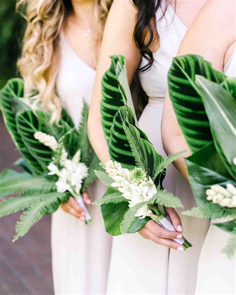 20 Tropical Leaf Wedding Bouquets Martha Stewart Weddings