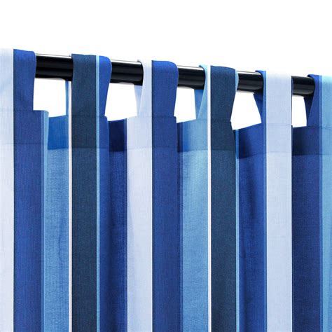 Sunbrella Milano Cobalt Outdoor Curtain Curmcogrs Oc