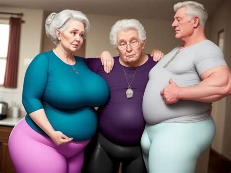 High Res Images Granny Big In Leggins Herself Big Saggy Her