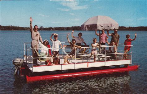 Vintage Postcard Pontoon Boat Pontoon Boating And Other Flickr