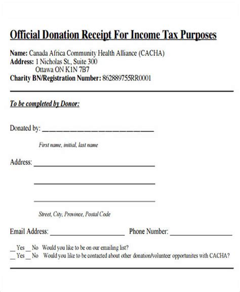 Tax Receipt Template For Donations Beautiful Printable Receipt Templates