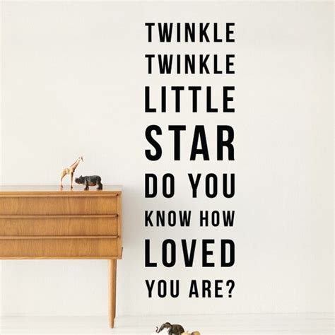 Items Similar To Twinkle Twinkle Little Star Do You Know How Loved You Are Wall Quote Large