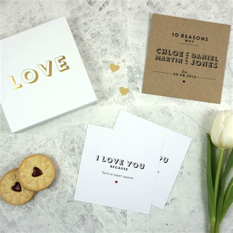 Personalised Reasons Why I Love You Cards By The Stationer