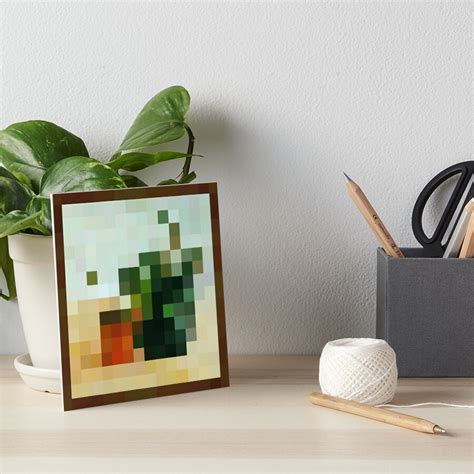 Plant Minecraft Painting Art Board Print For Sale By Hot Bean