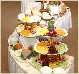 After reviewing our menu suggestions. Pretty table | Buffet food, Catering menu, Reception food