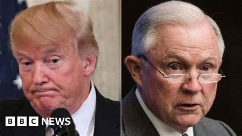 Trump Attacks Sessions Over Prosecutions Of Republicans Bbc News