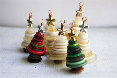 Craftyhope Diy Button Christmas Tree Ornaments