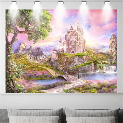 Beautiful Castle Backdrop Tapestrywashable Polyester