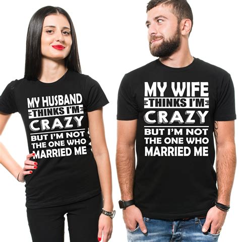 Couple Matching T Shirts Funny Couple Photo Shoot Husband Wife Etsy