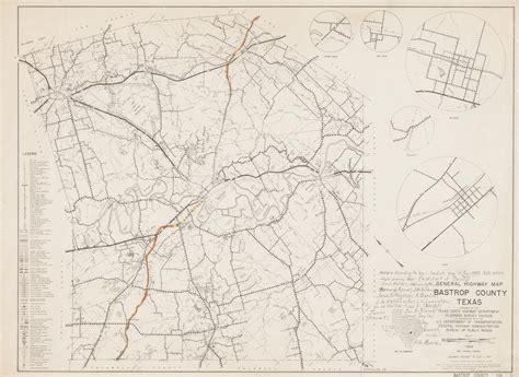 General Highway Map Bastrop County Texas Side 1 Of 1 The Portal To