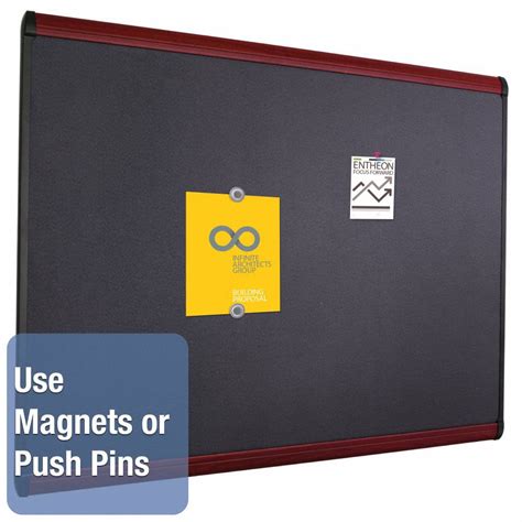Quartet Magnetic Letter Push Pin Bulletin Board Magnetic Fabric 36