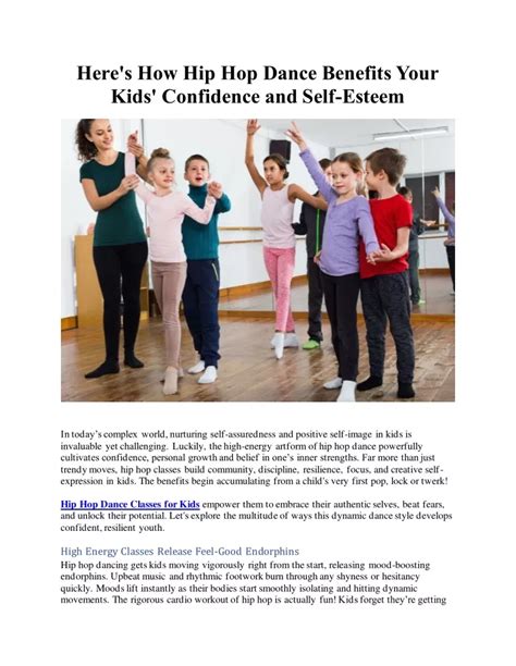 Ppt Heres How Hip Hop Dance Benefits Your Kids Confidence And Self