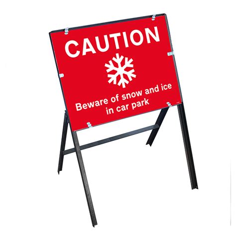 Caution Beware Of Snow And Ice In Car Park Winter Safety Signs