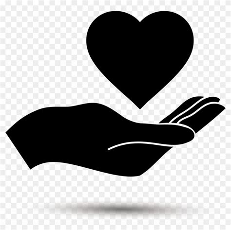 Holding Love Silhouette 20731972 Transprent Png Free Hand With Heart