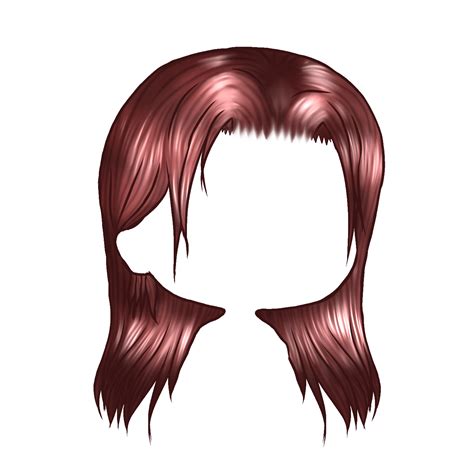 Gacha Gachalife Hair Auburn Wavy Red Midlength Gachahai
