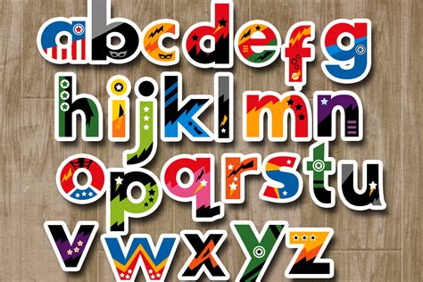 Alphabet Super Heros Superhero Alphabet Lowercase Clipart Graphic The