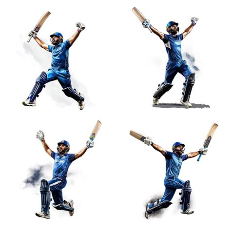 Premium Ai Image Cricket Player Silhouettes Cricket Player Batsman