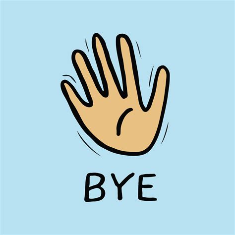 Cartoon Waving Goodbye Animated 