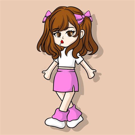 Candy Girl Anime Cartoon Style Stock Illustrations 31 Candy Girl