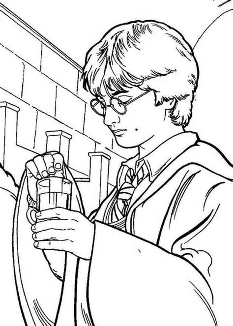 Free harry potter coloring pages at getdrawings free download. Harry Potter Make His Polyjuice Potion Coloring Page - NetArt