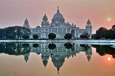 Victoria Memorial At Sunset Kolkata India Kolkata Victoria