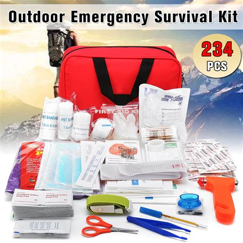 234pcs Outdoor Sos Survival Kit Multi Purpose Emergency Equipment