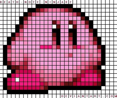 Kirby Sprite Grid Pixel Art Grid Pixel Art Perler Bead Art