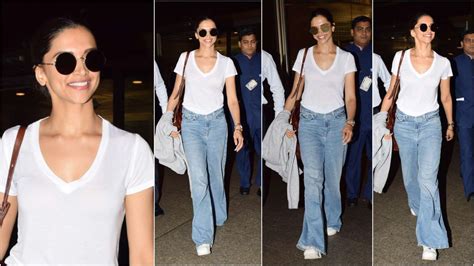Anushka sharma too was snapped at the airport, and was all smiles as she entered. Deepika Padukone's latest airport look is a study in ...
