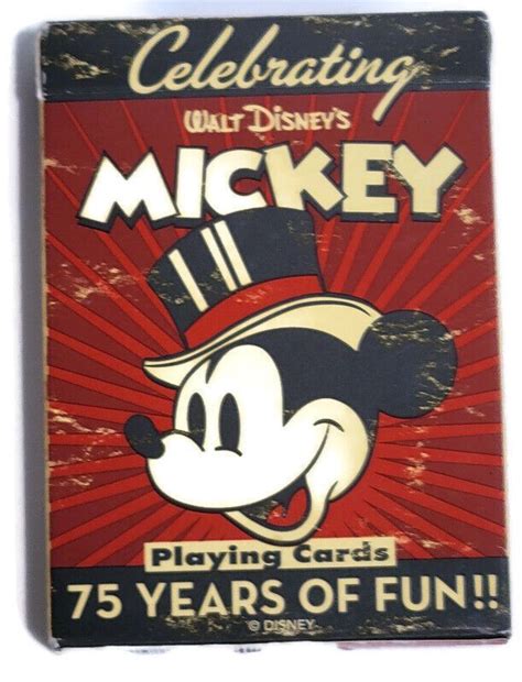 Celebrating Mickey Mouse 75 Years Of Fun Collectible Filmography Playing Cards Ebay Cards