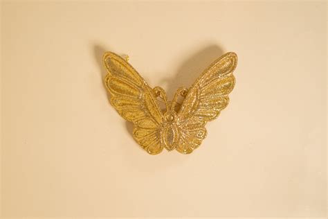 Gold Glitter Butterfly Decoration Chester Zoo Enterprises Ltd