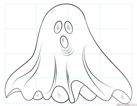 Ghost Drawing Step By Step How To Draw A Ghost Very Easy Step By Step