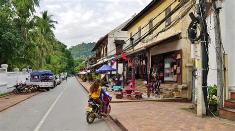 The Main Street In Luang Prabang Laos Editorial Photography Image Of Prabang Editorial