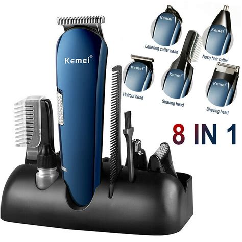 Multifunctional 8 In 1 Hair Clipper Beard Trimmer Set For Men Cordless