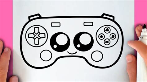 Join our community and create your own a cat drawing lessons. HOW TO DRAW A CUTE GAME CONTROLLER - YouTube