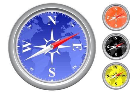 Vector Illustration Of Single Compass Icon East Illustration Map Vector