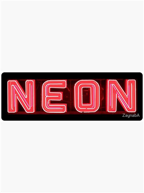 Neon Film Studio Logo Sticker For Sale By Zaynaba Redbubble
