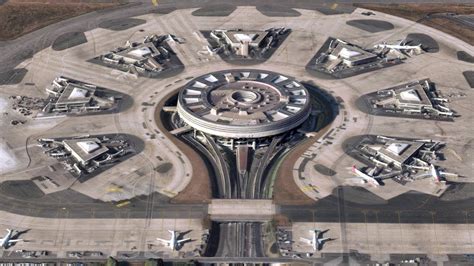 Charles De Gaulle Airport Terminal 1 Paris 3d Model By Drones