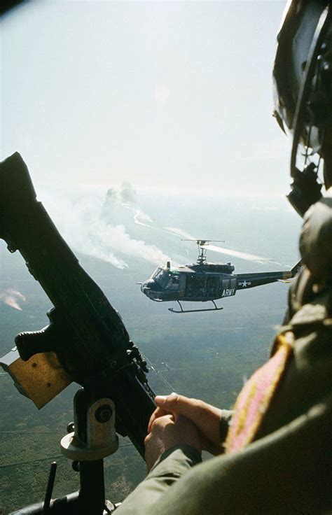 Vietnam War 1969 Helicopter Door Gunner A View Over The Flickr