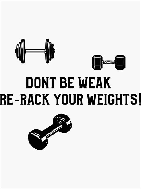 Re Rack Your Weights Fun Fitness Wear Sticker For Sale By