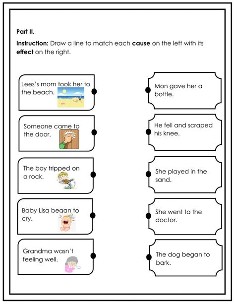 Printable Cause And Effect Worksheet