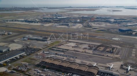 Terminals At Jfk International Airport In New York City Aerial Stock