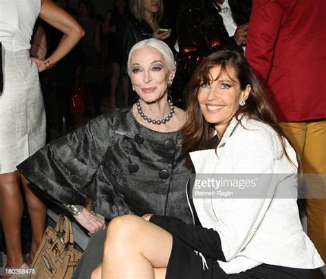 carmen dell orefice and carol alt attend the dennis basso show during news photo getty images