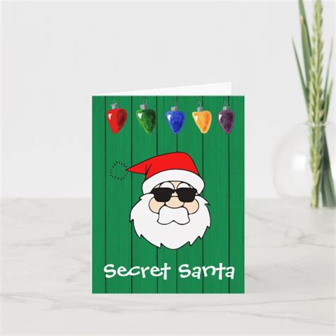 Secret Santa T Card Zazzleca