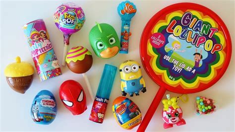 Opening Toy Candy Dispensers Pikmi Pops Surprise Eggs Squishies Learn