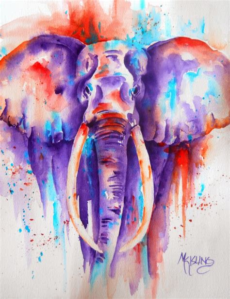 Martha Kisling Art With Heart An Elephant Funky Colors